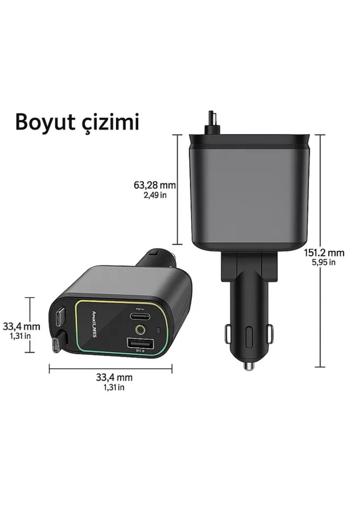 Galaxy 66W Hızlı Araç Şarj Cihazı